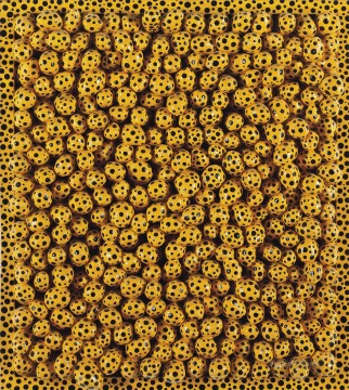 Yayoi Kusama Painting - Puntos amarillos A Yayoi Kusama Pop art minimalismo feminista